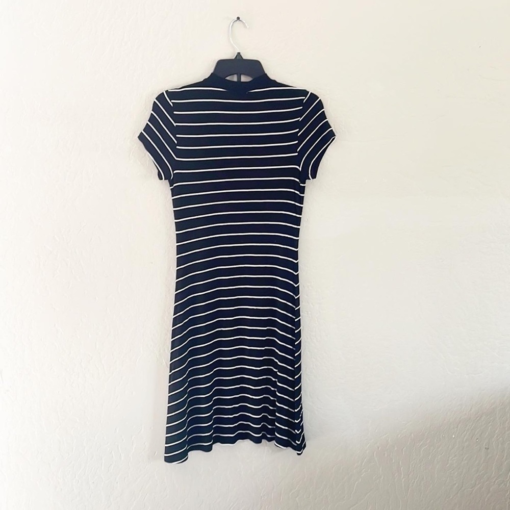 🌿Final Sale
American Eagle Striped Black and White Ribbed Knit Cozy Dress - Picture 5 of 9